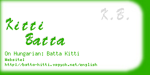 kitti batta business card